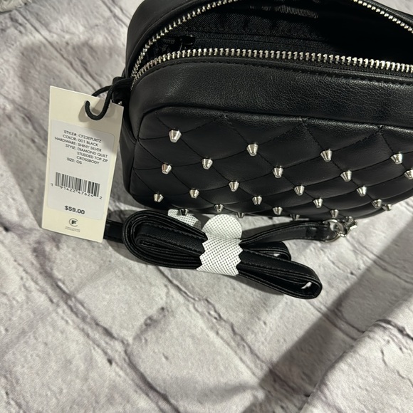 Rebecca Minkoff Diamond Quilt Studded Zip Top Crossbody Bag NWT - Picture 6 of 6